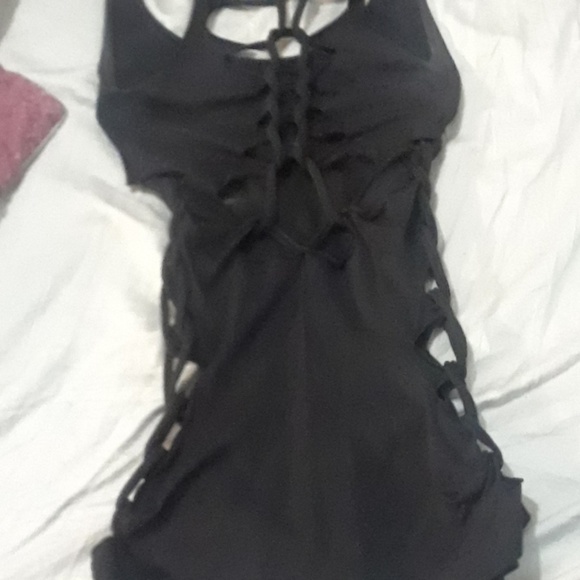 Backless open side braided lace up cami top weave - Picture 5 of 5